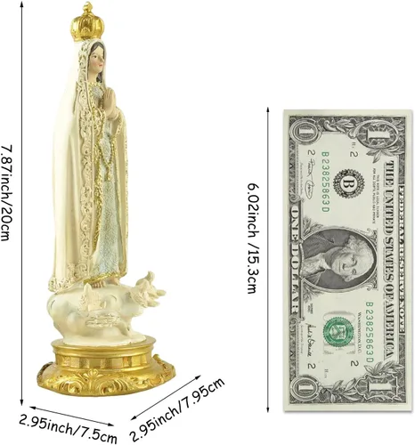 Miniatura 4 de Estatua católica de la Virgen María, estatua de resina de decoración religiosa, colección de Nuestra Señora de Gracia y uso doméstico, 4.72 pulgadas