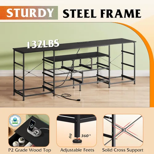 Miniatura 9 de WLIVE Soporte de TV de 75.5 pulgadas para TV de 65, 75, 80, 85 pulgadas, cómoda para dormitorio con tomas de corriente y luces LED, cómoda de tela
