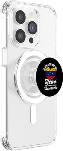 Miniatura 3 de Una paz de mi corazón siempre se quedará en Venezuela PopSockets Venezolanos MagSafe PopGrip para iPhone