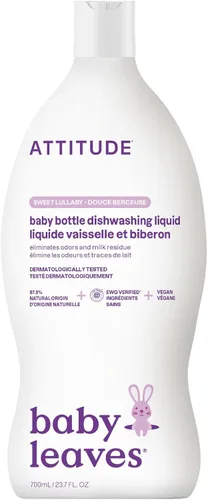 Miniatura 12 de ATTITUDE Jabón para platos y limpiador de biberones para bebés, líquido para lavar platos verificado por EWG, sin tintes ni fragancias añadidos