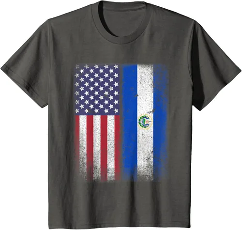 Miniatura 18 de Salvadoran American Flag El Salvador Salvadorean Salvadorian T-Shirt for Women Kids Men