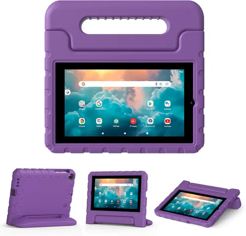 Miniatura 9 de Funda para tablet Walmart Onn de 7 pulgadas Gen 4 2024 Modelo: 100135924, peso ligero, a prueba de golpes, duradero, con soporte de mango Negro