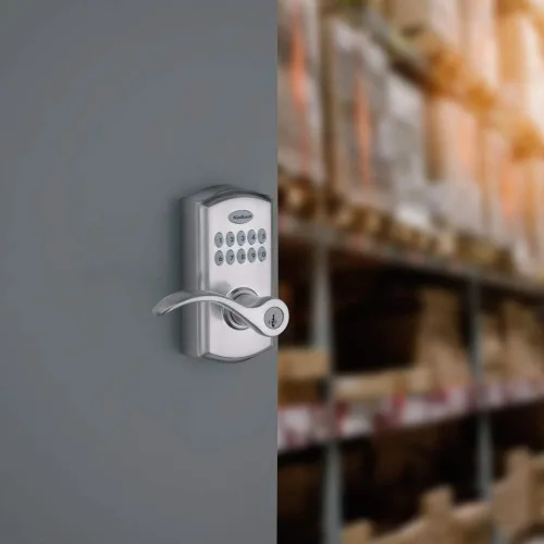 Miniatura 5 de Kwikset SmartCode 955 Pembroke Light Commercial - Palanca Electrónica con Teclado de 10 Botones, con Práctica Entrada sin Llave, 3 Años de Duración
