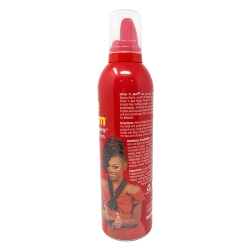 Miniatura 2 de AmPro Shine-N-Jam Magic Fingers Setting Mousse para trenzadores de 12 onzas líquidas (paquete de 4)