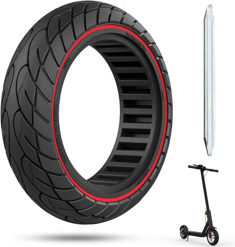 Miniatura 8 de Cooryda 60/70-6.5 Neumático para patinete, neumático sólido de 10x2.50 para patinete eléctrico de 10 pulgadas con ruedas sin cámara para Ninebot G30