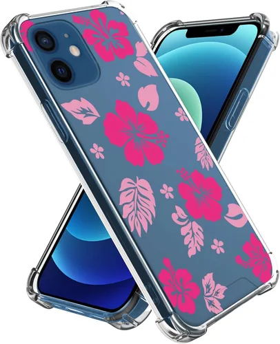 Miniatura 21 de Funda para iPhone 8 Plus y iPhone 7 Plus, linda funda Kawaii azul hibisco hawaiano floral estética floral para niñas preppy mujeres