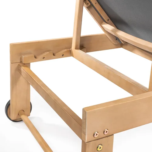 Miniatura 11 de JONATHAN Y Trabuco LNG1100B-2SET - Juego de salón de 2 piezas de madera de acacia para exteriores con silla tumbona ajustable, ruedas y mesa