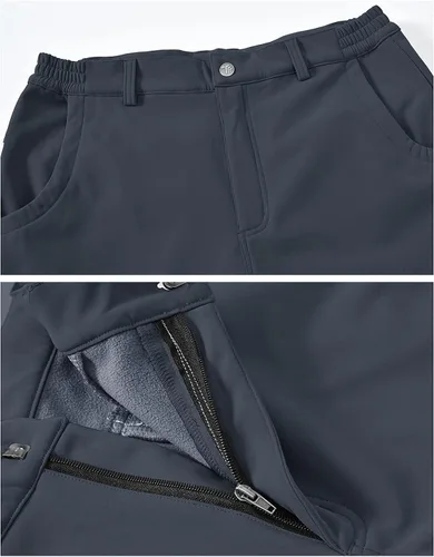 Miniatura 3 de BGOWATU Mens Cargo Hiking Pants Fleece Lined Waterproof Windproof Snow Ski Insulated Pant with 6 Pockets