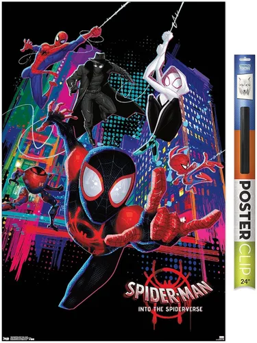 Miniatura 18 de Trends International Marvel Spider-Man - Póster de pared con texto en inglés "Into The Spider-Verse", 22.375 x 34 pulgadas, versión premium sin marco
