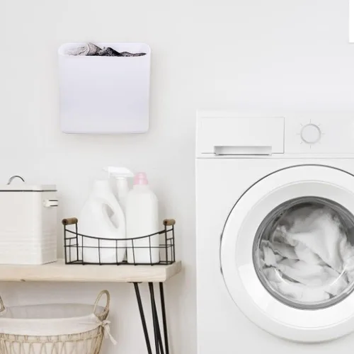 Miniatura 3 de Picowe Almacenamiento magnético para lavandería, contenedor grande para pelusas, contenedor de basura que ahorra espacio para colgar en secadora