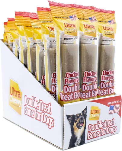 Miniatura 10 de Ultra Chewy Sabores de mantequilla de maní, pollo, tocino y queso: golosinas de larga duración fabricadas en Estados Unidos para razas grandes