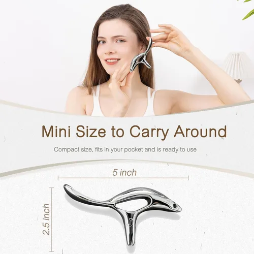 Miniatura 7 de Herramienta de masaje de punto gatillo de metal para masaje de tejido profundo y acupresión corporal Gua Sha, masajeador de raspador muscular