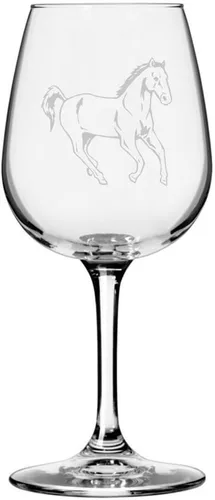 Miniatura 12 de Morgan Body Horse - Copa de vino grabada multiusos (12.75 onzas)