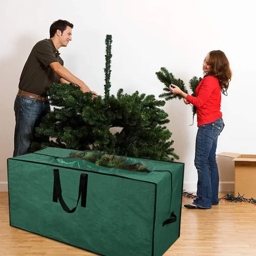 Miniatura 6 de Bolsa grande de almacenamiento para árbol de Navidad de 65 pulgadas, de la marca Primode Verde