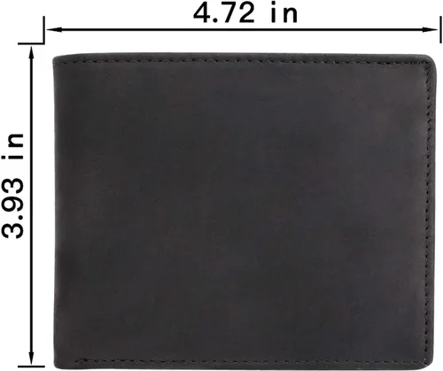 Miniatura 3 de Kenon Cartera de cuero personalizada para hombres, con bloqueo RFID grabada, billetera elegante para marido, hijo, papá, cumpleaños, San Valentín