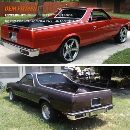 Miniatura 7 de ADIIL 2 piezas de carcasas de luz trasera con lente ahumada para 1979-1987 Chevrolet El Camino Malibu GMC Caballero Lente ahumada (sin bombillas)