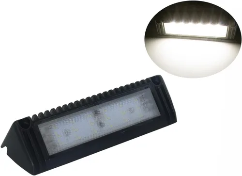 Raycharm Lámpara LED exterior de 9 pulgadas, haz de inundación de ángulo descendente de 40 °, blanco natural de 4000 K, 12 V/24 V CC, salida de alto