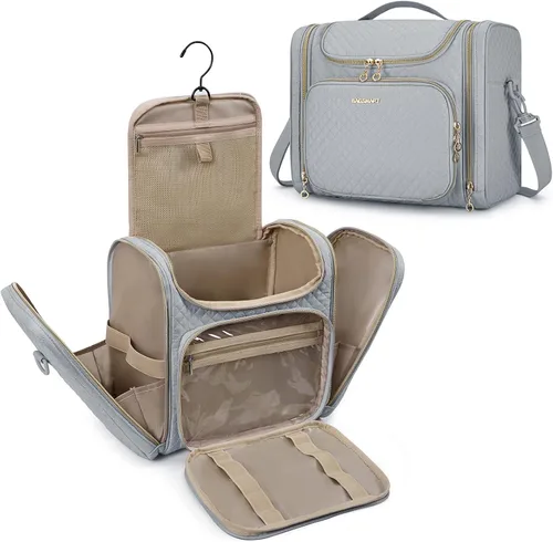 Miniatura 7 de BAGSMART - Estuche de viaje para artículos de aseo personal para mujeres, neceser impermeable para cosméticos y maquillaje, organizador de viaje
