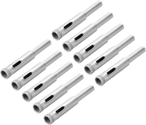 Miniatura 17 de uxcell Brocas de diamante de 0.157 in, sierras de agujero para azulejos de vidrio, porcelana, mármol, botellas de cerámica, ollas de ladrillo