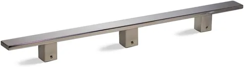 Miniatura 15 de Manija de puerta negra mate de 32 pulgadas de largo, de 1 cara, moderna manija de puerta delantera de acero inoxidable para puertas de vidrio