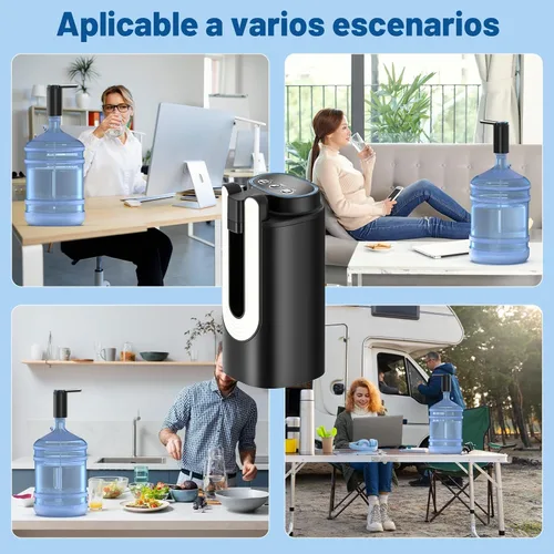 Miniatura 2 de Boquilla plegable de 3 modos, dispensador de agua de 5 galones, bomba de botella de agua para 5 galones, dispensador de jarra de agua eléctrico