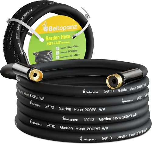Miniatura 15 de Beitopamz Manguera de Jardín Corta de 1 pie x 5/8 pulgadas de Macho a Hembra, Manguera de Agua Pequeña Resistente, Conector de Extensión, Manguera
