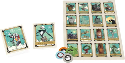 Miniatura 4 de Lotería: Disney Tim Burton’s The Nightmare Before Christmas Juego tradicional de Lotería Estilo bingo, con arte y ilustraciones personalizadas
