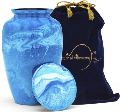 Miniatura 2 de Eternal Harmony Urna grande para cenizas, urna de cremación masculina y femenina para cenizas humanas con acabados elegantes, sello seguro y bolsa