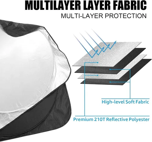 Miniatura 2 de Parasol interior para parabrisas de automóvil, protección UV, parasol para BMW Serie 5 525i, 525xi, 528i, 528xi, 528xi, 530i, 530e, 530xi, 535i
