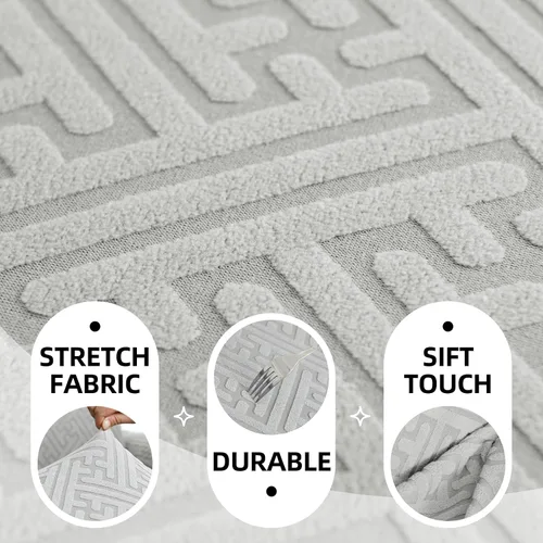Miniatura 7 de Fundas para sofá seccional en forma de L de 1 pieza, fundas de esquina elásticas para sofá, funda de sofá antideslizante, lavable, fundas de sofá