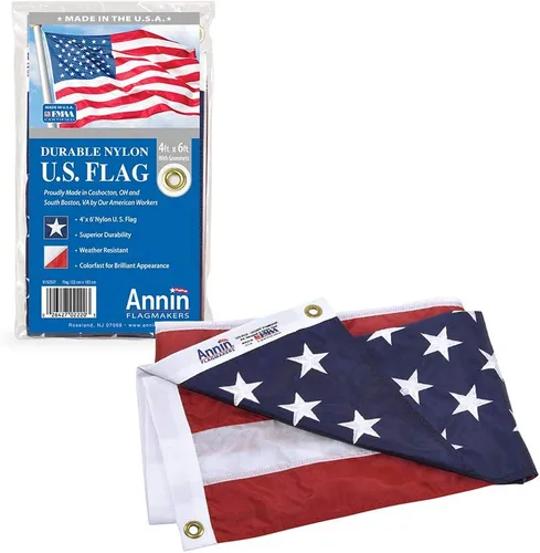 Miniatura 10 de Annin Flagmakers SolarGuard Nyl-Glo - Bandera estadounidense (2300) fabricada en Estados Unidos, 6 x 10 pies, nailon