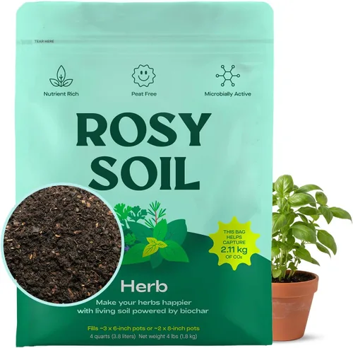 Miniatura 15 de Rosy Soil Alimento vegetal – Fertilizante microbialmente activo para plantas de interior, hierbas y flores – Biochar, algas, fundición de gusanos