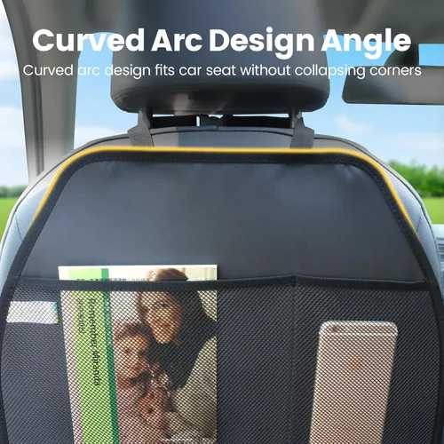 Miniatura 5 de Viaviat Protector de asiento de automóvil grande, paquete de 2 fundas duraderas resistentes al agua para respaldo de asiento de automóvil con 2 Negro