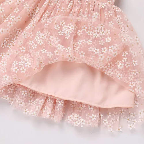 Miniatura 7 de Vestido tutú para niña, sin mangas, fruncido, vestido de verano con lentejuelas brillantes, lunares, estrellas, princesa, vestido de tul