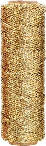 Miniatura 11 de Mandala Crafts Cuerda negra para envolver regalos – 55 yardas de 0.039 in delgada metálica para panaderos para manualidades, embalaje, recuerdos