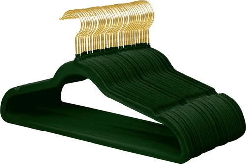 Miniatura 21 de ManGotree Perchas de terciopelo para abrigos, perchas antideslizantes de fieltro para trajes, colgador de ropa ultradelgado que ahorra espacio