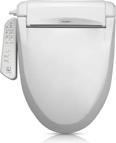 Tranquillus Essential - Asiento de bidé eléctrico, calentado, secadora, agua/aire ajustable, cierre suave, ADA, hecho en Corea Q5300 (Alargado)
