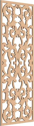 Miniatura 165 de Meadville Paneles decorativos de pared de madera con calado, 9 3/8 pulgadas de ancho x 24 3/8 pulgadas de alto x 1/4 de alto, aliso