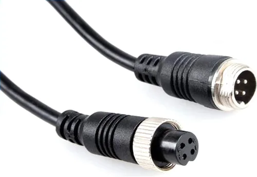Miniatura 4 de Cable de extensión de cámara de respaldo, cable de extensión de aviación de 4 pines, para cámara de visión trasera de CCTV, camión, remolque