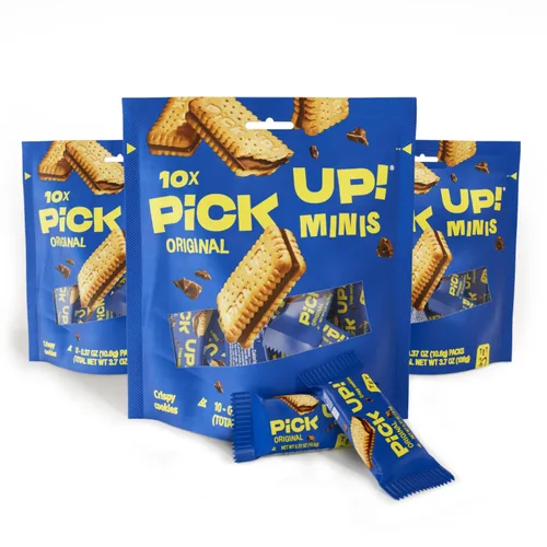 Bahlsen PiCK UP! Minis Original (3 bolsas, 3 x 10 galletas individuales, 30 galletas en total) - Chocolate alemán intercalado entre dos galletas