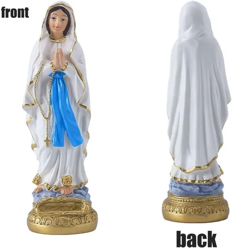 Miniatura 4 de Lourdes - Estatua de Virgen María, estatuas católicas de 5.7 pulgadas, estatuas de resina de regalo católico, adecuadas para decoración religiosa