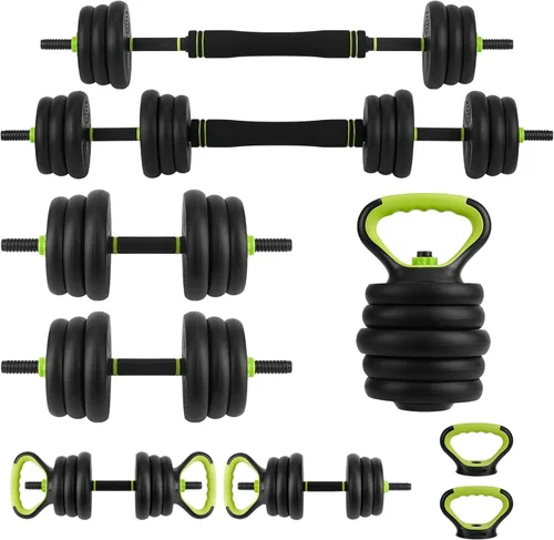 Miniatura 6 de Juego de mancuernas ajustables de 44 libras, pesas ajustables como mancuernas/pesas rusas para gimnasio en casa Redonda