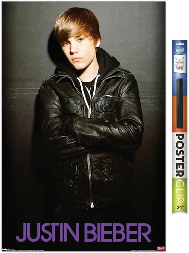 Miniatura 18 de Trends International Justin Bieber - Póster de pared de amor, 14.725 x 22.375 pulgadas, versión enmarcada de madera de granero