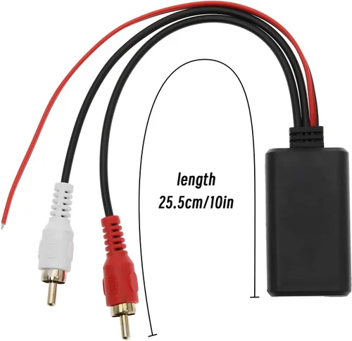 Miniatura 4 de Adaptador de audio Bluetooth 5.0 para coche, 2 entrada RCA, inalámbrico, Bluetooth, módulo, AUX, cable adaptador para radio de coche, altavoz