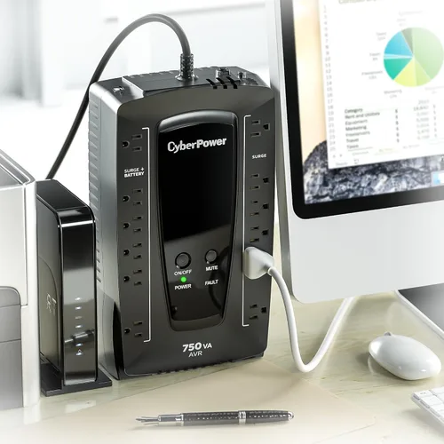 Miniatura 5 de UPS con visor LCD CyberPower AVRG900LCD 900 VA 750VA Negro