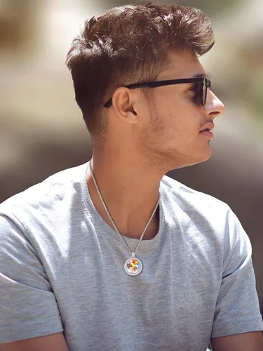 Miniatura 2 de U7 Collar de fotos personalizado para hombres y mujeres, joyería personalizada con dije de cualquier imagen, cuerda de acero inoxidable, espiga