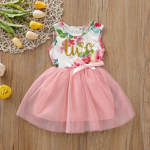 Miniatura 4 de Conjunto de vestido de cumpleaños para bebé niña de dos años