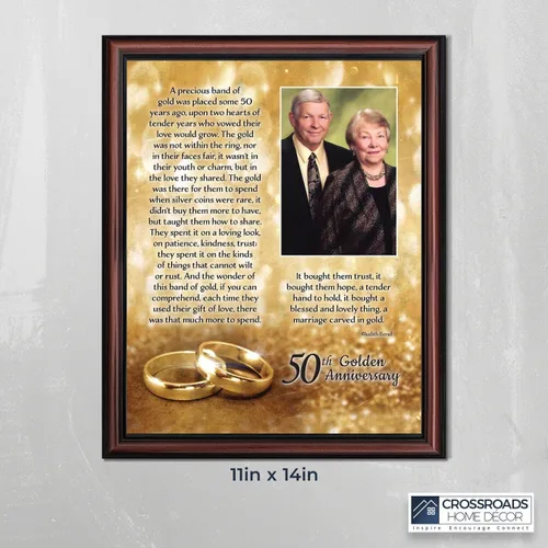 Miniatura 4 de Crossroads Home Décor 50 Boda para Padres, 50 Aniversario Decoraciones para fiestas, 50 años de aniversario, 50 años de regalo, 50 para parejas