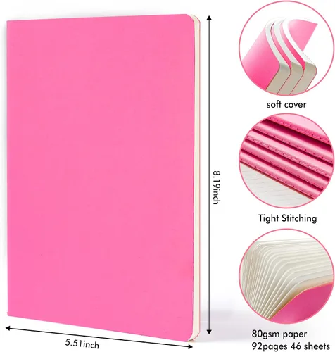 Miniatura 2 de feela - Paquete de 16 cuadernos de tapa suave a granel, cuadernos rayados universitarios para el trabajo para mujeres y niñas, diario de viaje