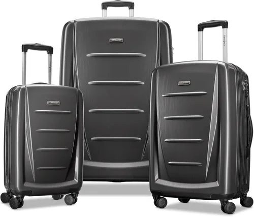 Miniatura 39 de Samsonite Winfield 2 Equipaje rígido con ruedas giratorias, Carbón vegetal, Grande de 28 pulgadas, a cuadros